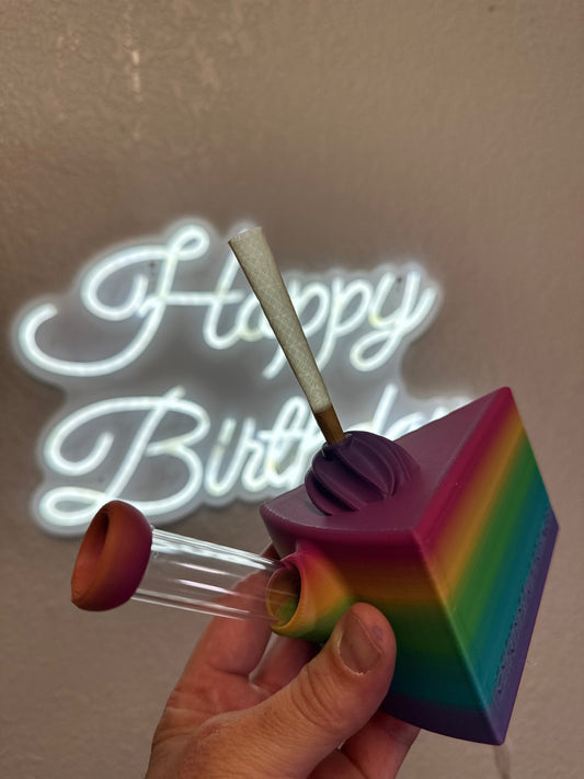 Single Slice rainbow cake 🍰 🌈