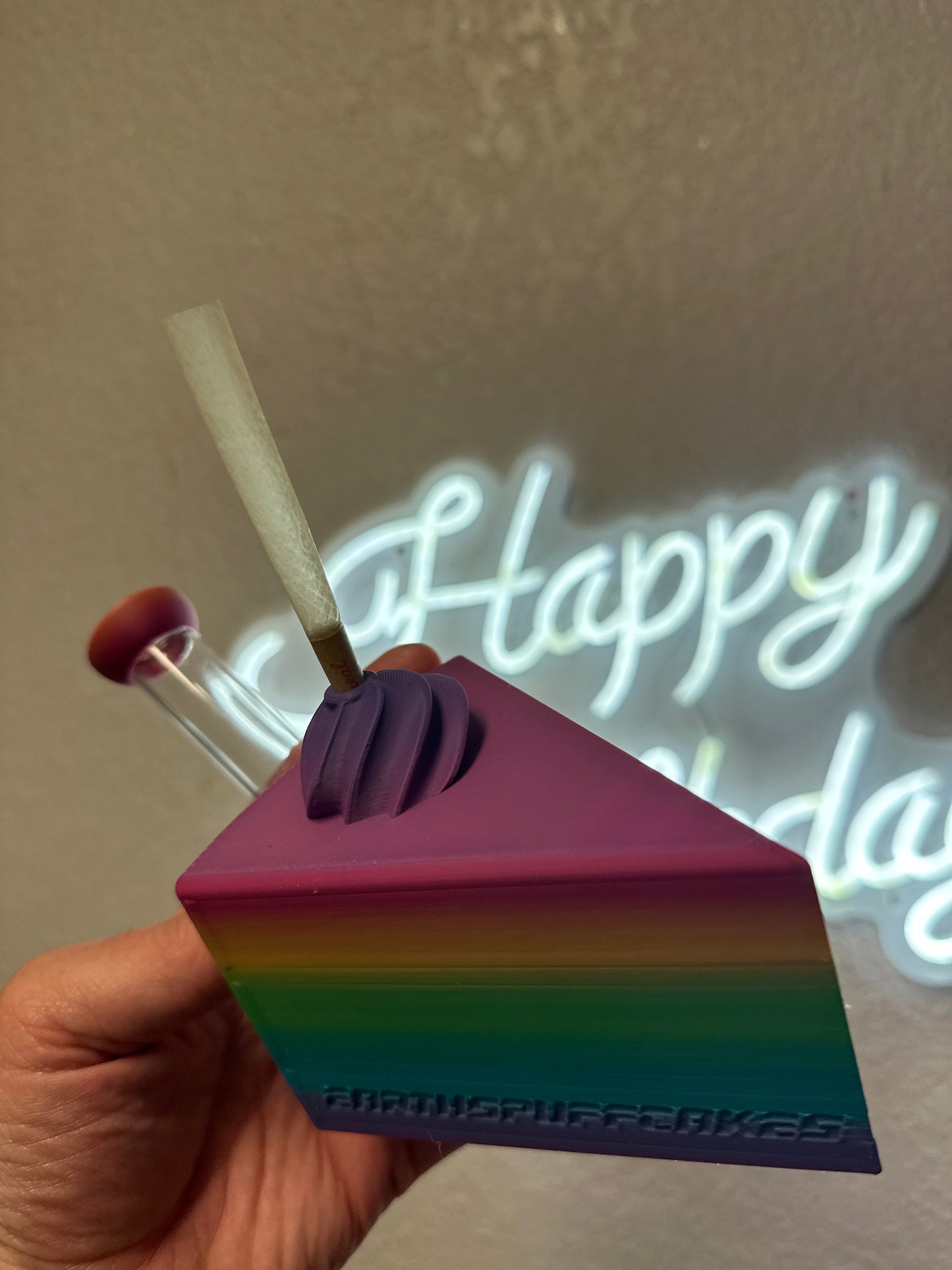 Single Slice rainbow cake 🍰 🌈