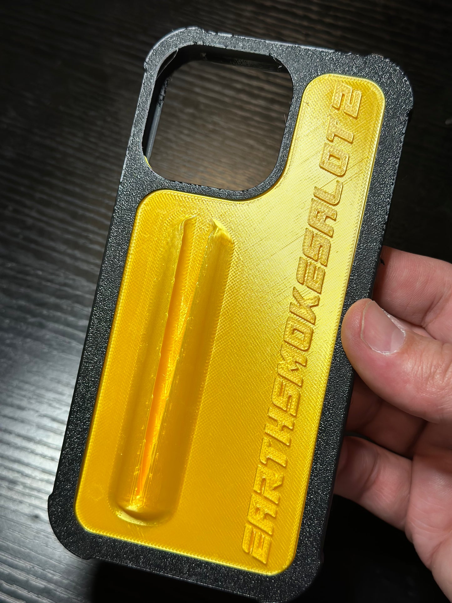 Earthsmokesalot2 yellow phone case