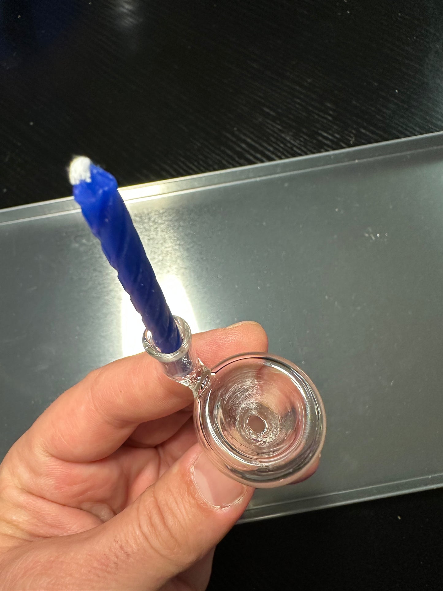 14 ML Candle 🕯️ holder Birthday Bowl , designed by earthsmokesalot2, bowl comes with pink & blue candle!