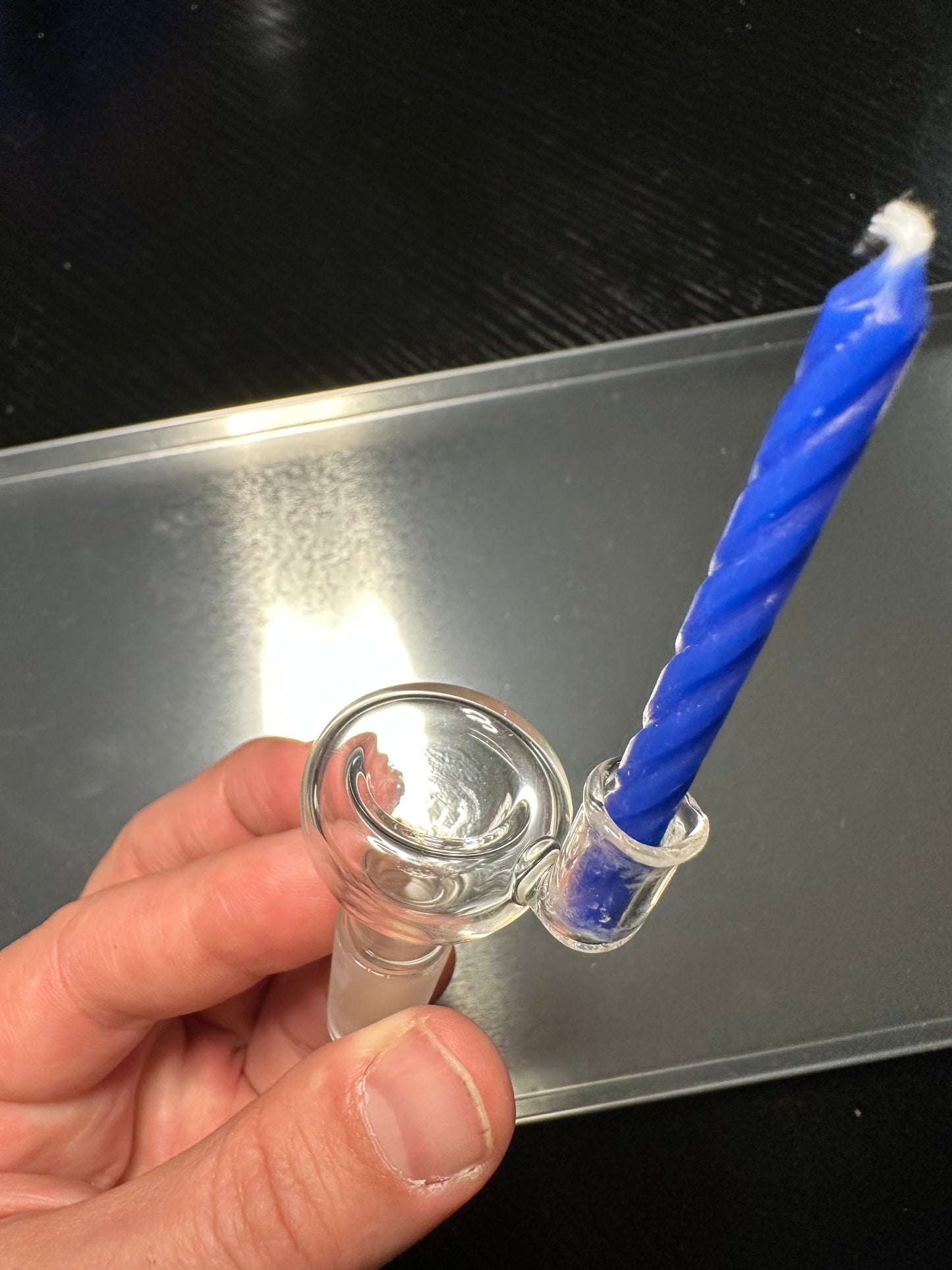 14 ML Candle 🕯️ holder Birthday Bowl , designed by earthsmokesalot2, bowl comes with pink & blue candle!